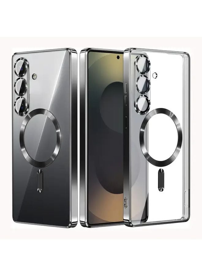 Purple Slim Magnetic Case For Samsung Galaxy A14 5G Clear Shockproof Yellowing Resistant - Image 2